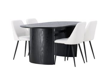 Isolde Matbord 180x90 cm med 4 Night Matstol - Möbler - Bord & matgrupper - Matgrupper