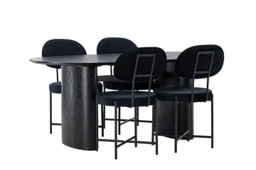 Isolde Matbord 180x90 cm med 4 Stella Matstol - Möbler - Bord & matgrupper - Matgrupper