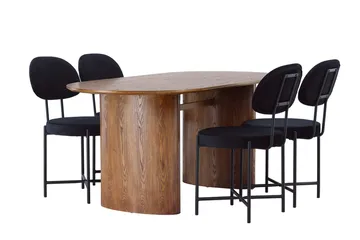Isolde Matbord 180x90 cm med 4 Stella Matstol - Möbler - Bord & matgrupper - Matgrupper