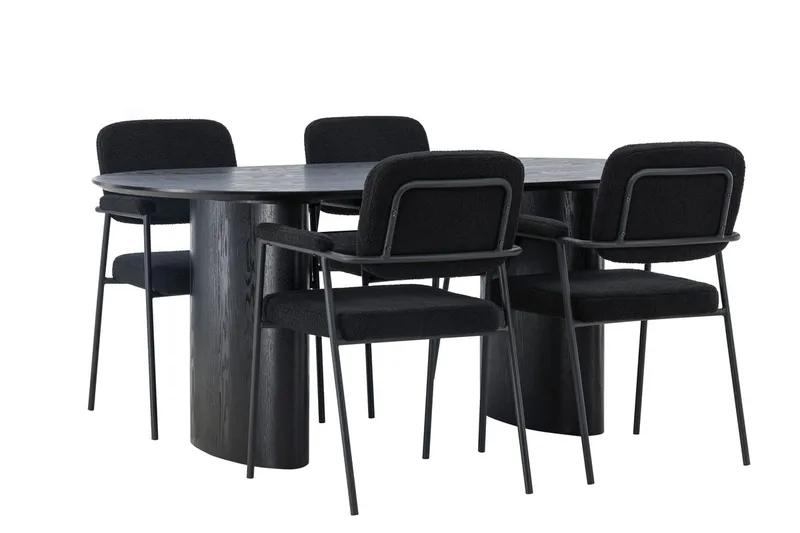 Isolde Matbord 180x90 cm med 4 Yesterday Matstol - Möbler - Bord & matgrupper - Matgrupper