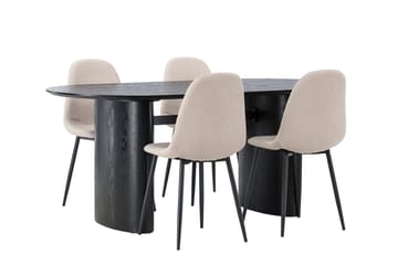 Isolde Matbord 180x90 cm med 4 Polar Matstol - Möbler - Bord & matgrupper - Matgrupper