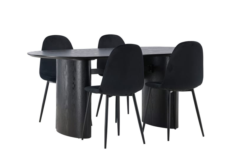 Isolde Matbord 180x90 cm med 4 Polar Köksstol - Möbler - Bord & matgrupper - Matgrupper