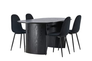 Isolde Matbord 180x90 cm med 4 Polar Köksstol - Möbler - Bord & matgrupper - Matgrupper