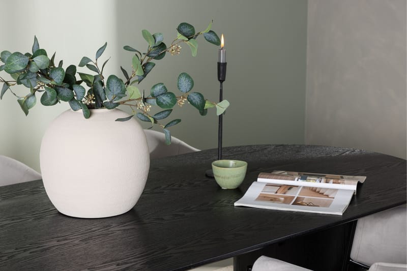 Isolde Matgrupp 180 cm Oval med 4 Evelina stolar - Svart - Möbler - Bord & matgrupper - Matgrupper