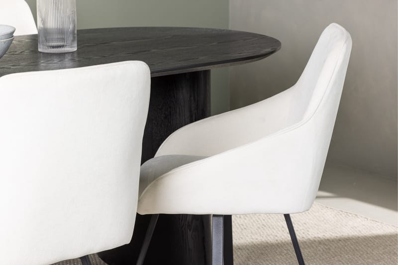 Isolde Matgrupp 180 cm Oval med 4 Rosie stolar - Beige - Möbler - Bord & matgrupper - Matgrupper