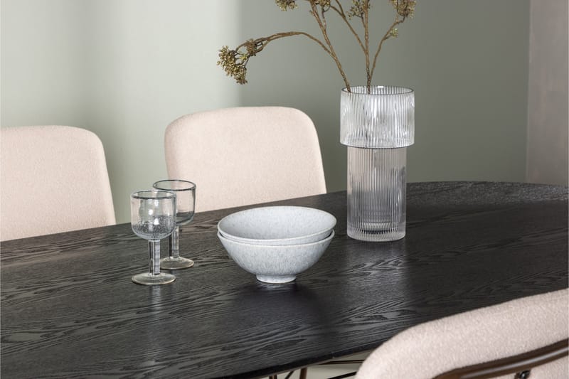 Isolde Matgrupp 180 cm Oval med 4 Seda stolar - Beige - Möbler - Bord & matgrupper - Matgrupper