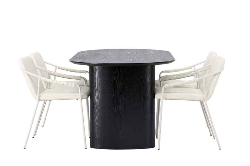 Isolde Matgrupp 180 cm Oval med 4 Tvista stolar - Beige - Möbler - Bord & matgrupper - Matgrupper