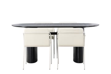 Isolde Matgrupp 180 cm Oval med 4 Tvista stolar - Beige - Möbler - Bord & matgrupper - Matgrupper