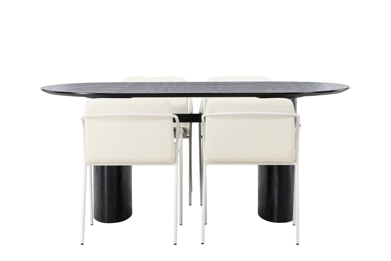 Isolde Matgrupp 180 cm Oval med 4 Tvista stolar - Beige - Möbler - Bord & matgrupper - Matgrupper