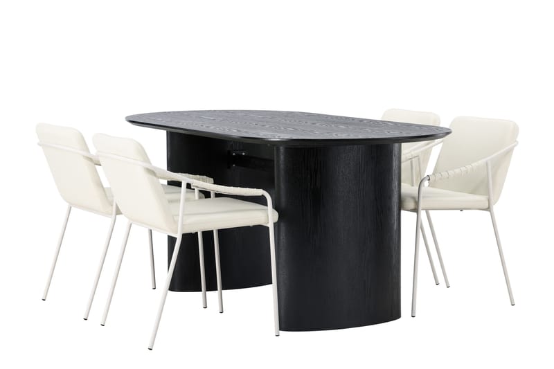 Isolde Matgrupp 180 cm Oval med 4 Tvista stolar - Beige - Möbler - Bord & matgrupper - Matgrupper