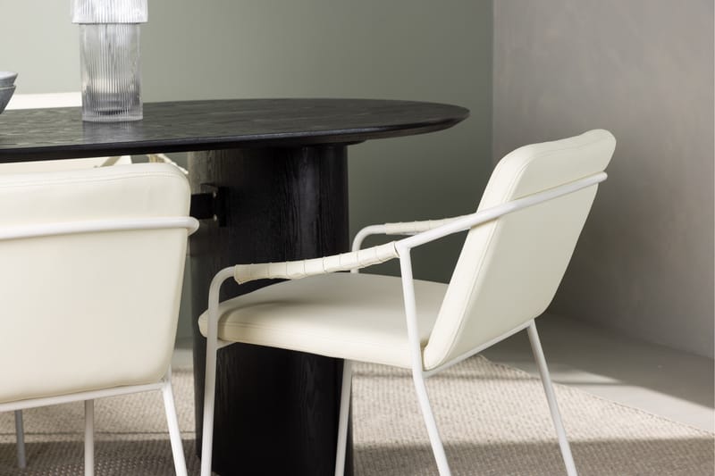 Isolde Matgrupp 180 cm Oval med 4 Tvista stolar - Beige - Möbler - Bord & matgrupper - Matgrupper