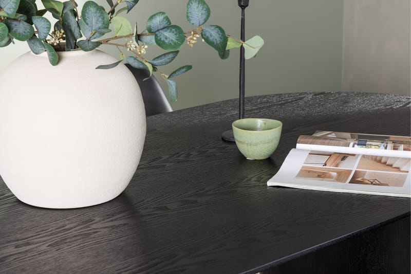 Isolde Matgrupp 180 cm Oval med 4 Zeno stolar - Svart - Möbler - Bord & matgrupper - Matgrupper