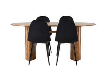 Isolde Matgrupp 180 cm Oval med 4 Polar Stolar - Möbler - Bord & matgrupper - Matgrupper