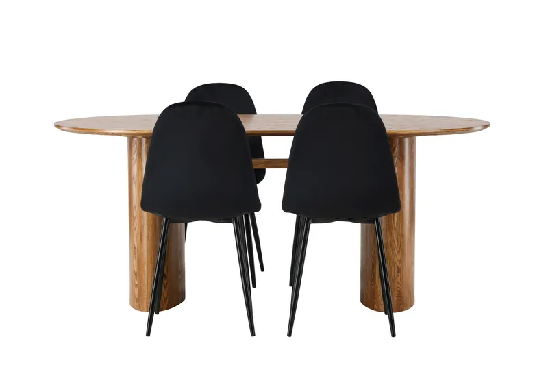 Isolde Matgrupp 180 cm Oval med 4 Polar Stolar, undefined