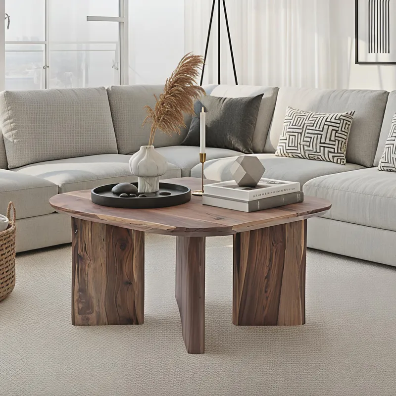 Ivoano Soffbord 60 cm Lantlig stil - Varm mörkbrun - Möbler - Bord & matgrupper - Soffbord