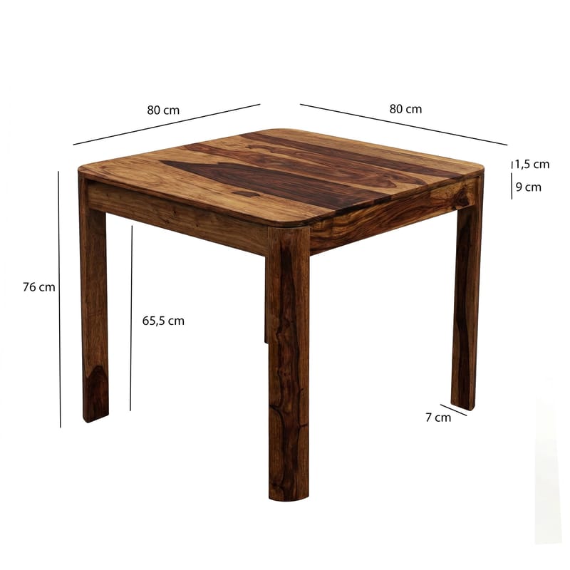 Ivoela Matbord 80 cm - Varm mörkbrun - Möbler - Bord & matgrupper - Matbord & köksbord