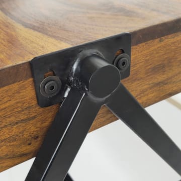 Ivoira Soffbord 120 cm Industriell stil - Varm mörkbrun och svart - Möbler - Bord & matgrupper - Soffbord