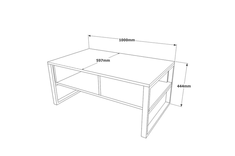 Jakh Soffbord 100x59,7 cm Mörkblå - Hanah Home - Soffbord