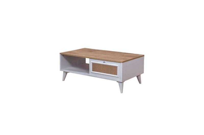 Jatinder Soffbord 55 cm - Mediumfärgat trä/Vit - Möbler - Bord & matgrupper - Soffbord