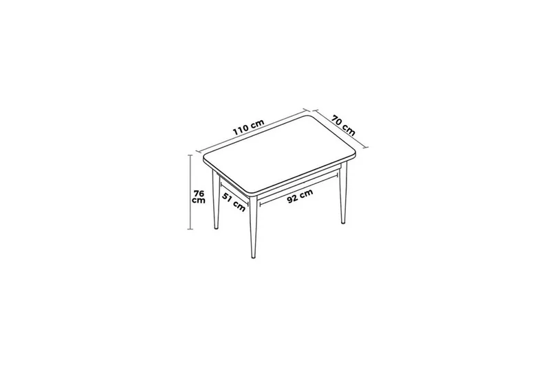 Javren Matbord 114 cm Rektangulär - Brun - Möbler - Bord & matgrupper - Matbord & köksbord