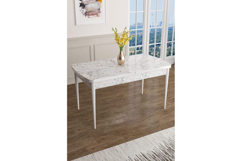 Javren Matbord 114 cm Rektangulär - Vit - Möbler - Bord & matgrupper - Matbord & köksbord