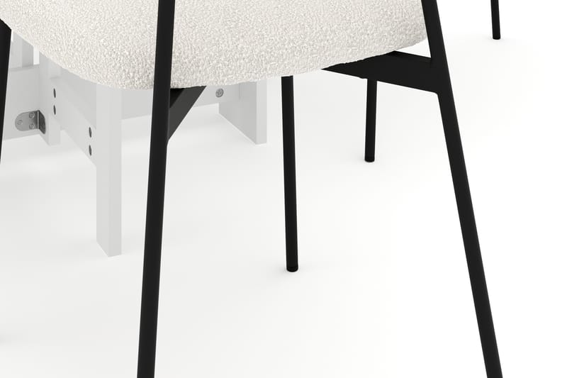 Jeba Matbord 100 cm med 4 st Lowe Matstolar - Vit - Möbler - Bord & matgrupper - Matgrupper