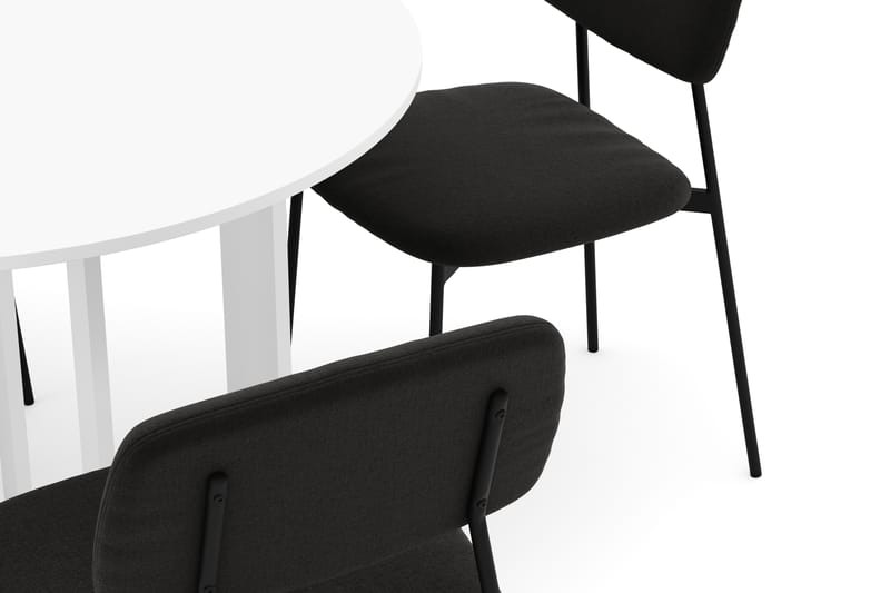 Jeba Matbord 100 cm med 4 st Lowe Matstolar - Vit - Möbler - Bord & matgrupper - Matgrupper