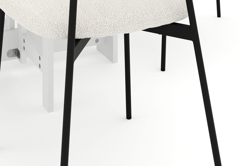 Jeba Matbord 80 cm med 4 st Lowe Matstolar - Vit - Möbler - Bord & matgrupper - Matgrupper