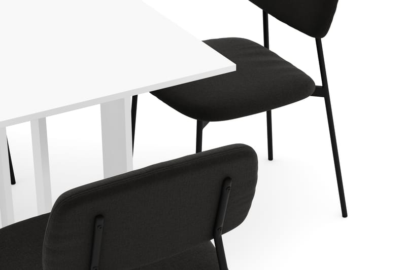Jeba Matbord 80 cm med 4 st Lowe Matstolar - Vit - Möbler - Bord & matgrupper - Matgrupper