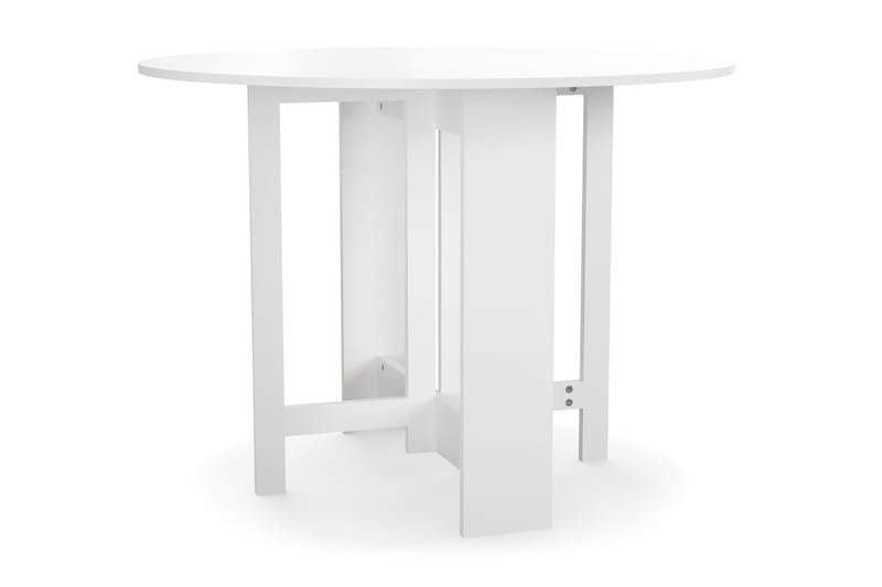 Jeba Runt Matbord med klaffar 100 cm med plats för 4 personer - Vit - Möbler - Bord & matgrupper - Matbord & köksbord