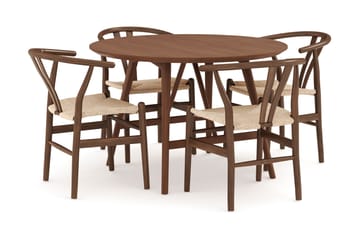 Jerup Matgrupp 120 cm Rund med 4 Dastoori Matstol