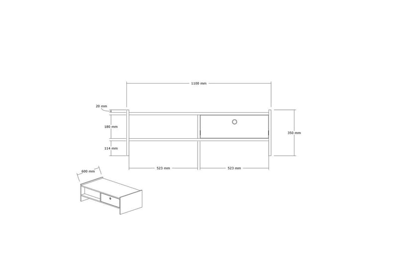 Jeyra Soffbord 110 cm - Valnöt - Möbler - Bord & matgrupper - Soffbord
