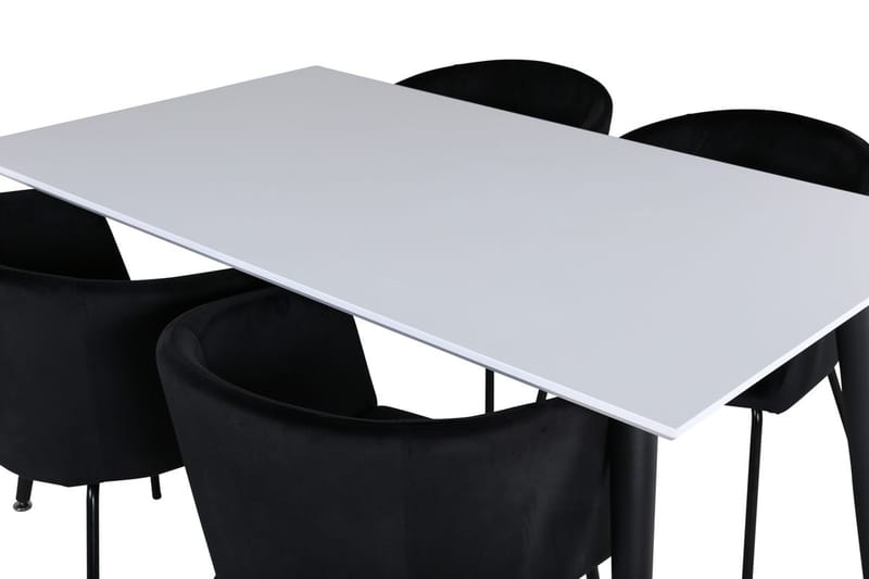 Jimmy Förlängningsbart Matbord 150 cm med 4 Berit Karmstol med Armstöd - Möbler - Bord & matgrupper - Matgrupper