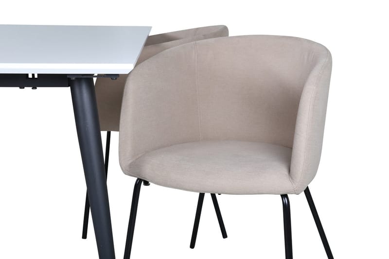 Jimmy Förlängningsbart Matbord 150 cm med 4 Berit Karmstol med Armstöd - Möbler - Bord & matgrupper - Matgrupper