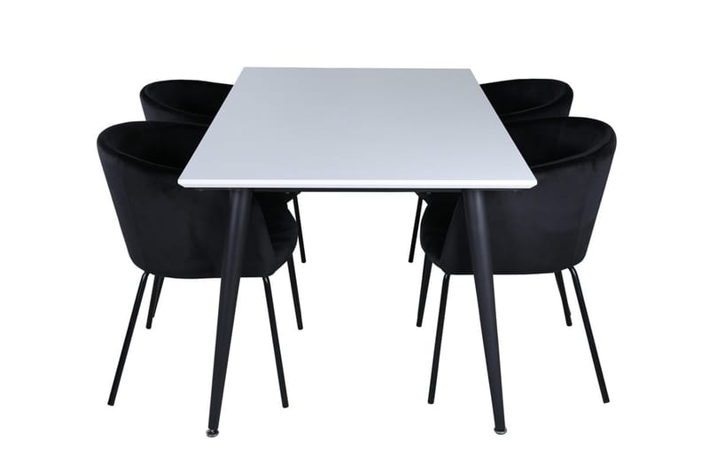 Jimmy Förlängningsbart Matbord 150 cm med 4 Berit Karmstol med Armstöd - Möbler - Bord & matgrupper - Matgrupper