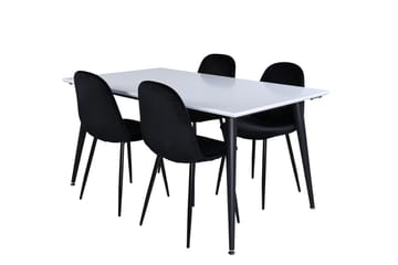 Jimmy Förlängningsbart Matbord 150 cm med 4 Polar Köksstol - Möbler - Bord & matgrupper - Matgrupper