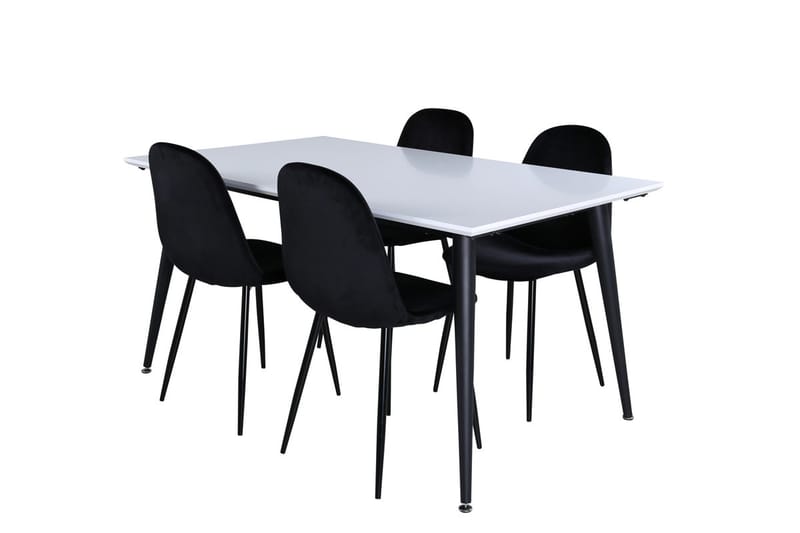 Jimmy Förlängningsbart Matbord 150 cm med 4 Polar Köksstol - Möbler - Bord & matgrupper - Matgrupper