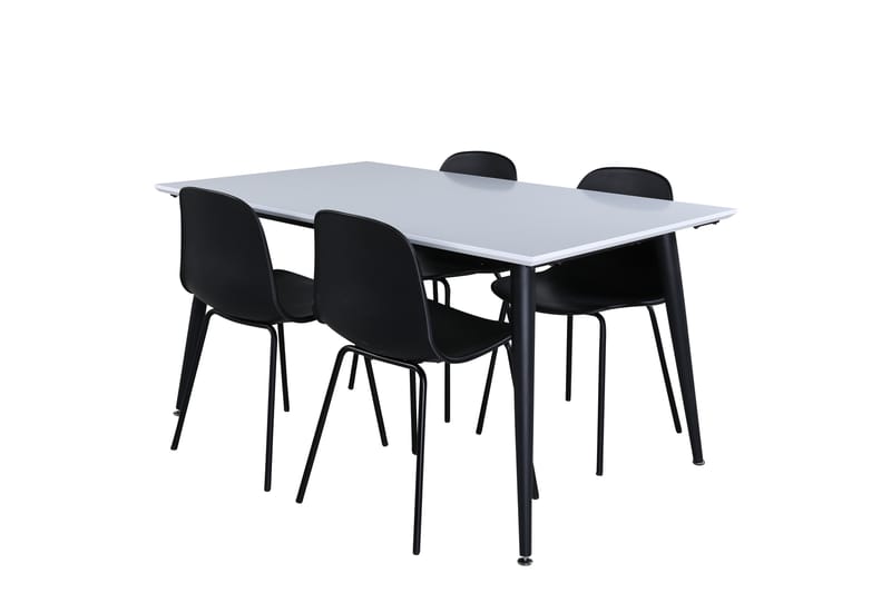Jimmy Matgrupp 150 cm Rektangulär med 4 Arctic Stolar - Svart - Möbler - Bord & matgrupper - Matgrupper
