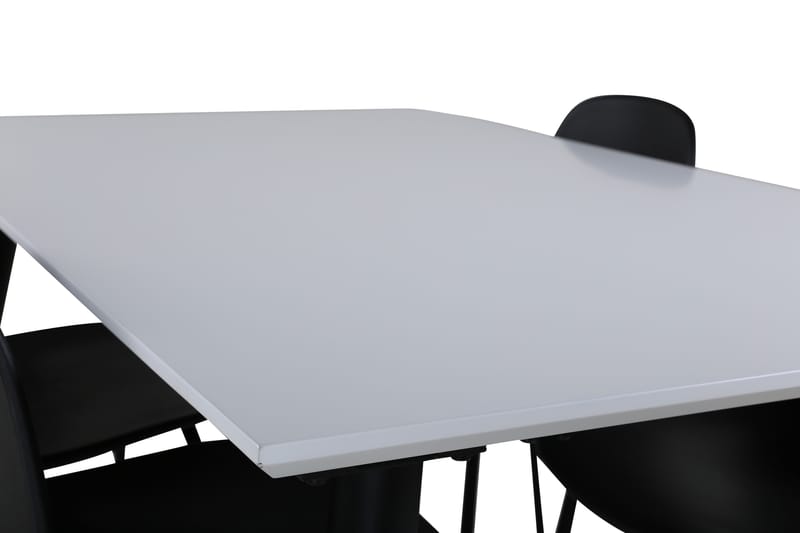 Jimmy Matgrupp 150 cm Rektangulär med 4 Arctic Stolar - Svart - Möbler - Bord & matgrupper - Matgrupper