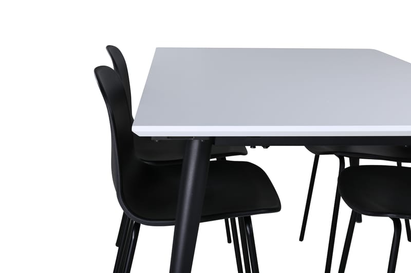 Jimmy Matgrupp 150 cm Rektangulär med 4 Arctic Stolar - Svart - Möbler - Bord & matgrupper - Matgrupper