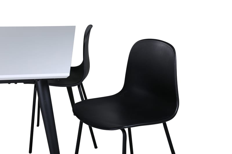 Jimmy Matgrupp 150 cm Rektangulär med 4 Arctic Stolar - Svart - Möbler - Bord & matgrupper - Matgrupper