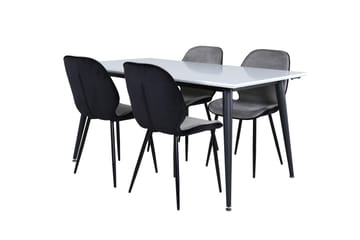 Jimmy Matgrupp 150 cm Rektangulär med 4 Emma stolar - Svart - Möbler - Bord & matgrupper - Matgrupper