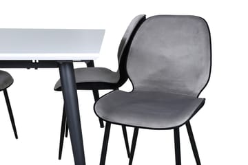 Jimmy Matgrupp 150 cm Rektangulär med 4 Emma stolar - Svart - Möbler - Bord & matgrupper - Matgrupper