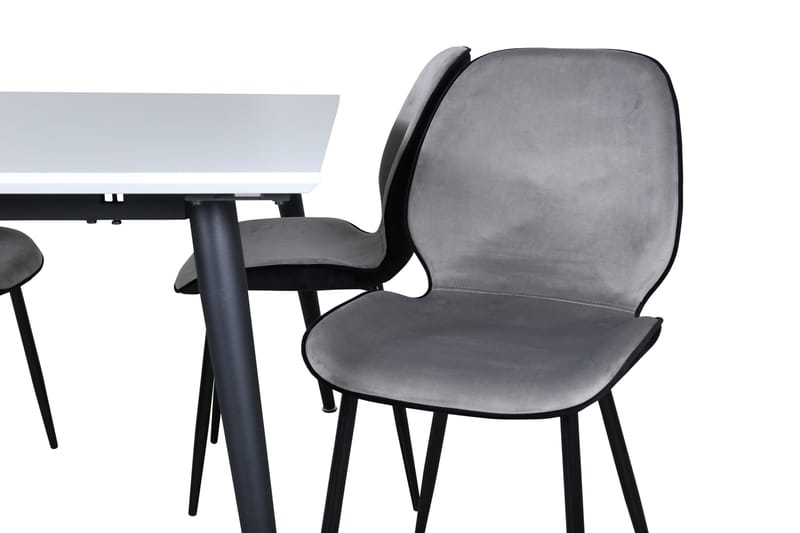 Jimmy Matgrupp 150 cm Rektangulär med 4 Emma stolar - Svart - Möbler - Bord & matgrupper - Matgrupper