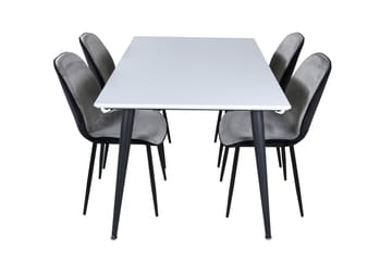 Jimmy Matgrupp 150 cm Rektangulär med 4 Emma stolar - Svart - Möbler - Bord & matgrupper - Matgrupper