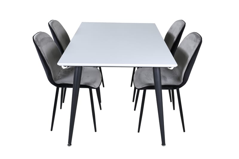 Jimmy Matgrupp 150 cm Rektangulär med 4 Emma stolar - Svart - Möbler - Bord & matgrupper - Matgrupper