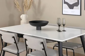 Jimmy Matgrupp 150 cm Rektangulär med 4 Kenth stolar - Svart - Möbler - Bord & matgrupper - Matgrupper