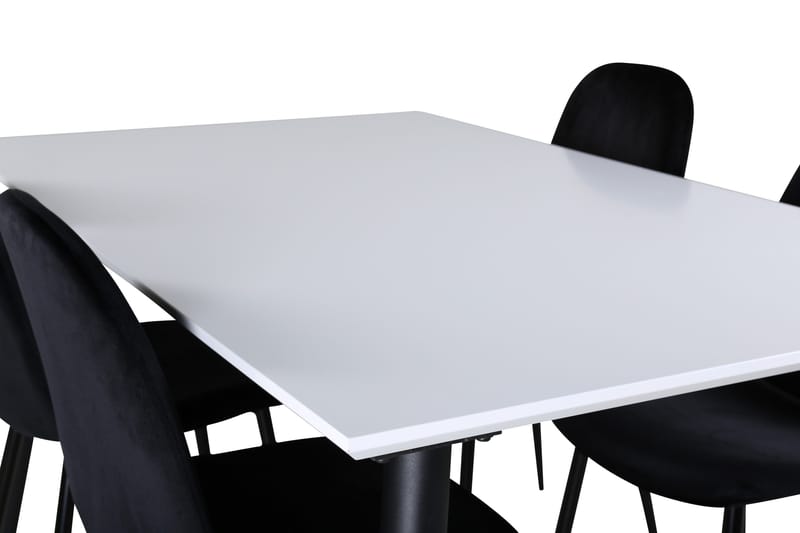 Jimmy Matgrupp 150 cm Rektangulär med 4 Polar stolar - Svart - Möbler - Bord & matgrupper - Matgrupper