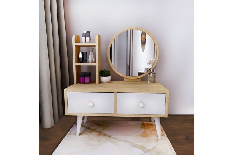 Jorvan Sminkbord 70 cm - Vit/Blå - Möbler - Bord & matgrupper - Sminkbord & toalettbord