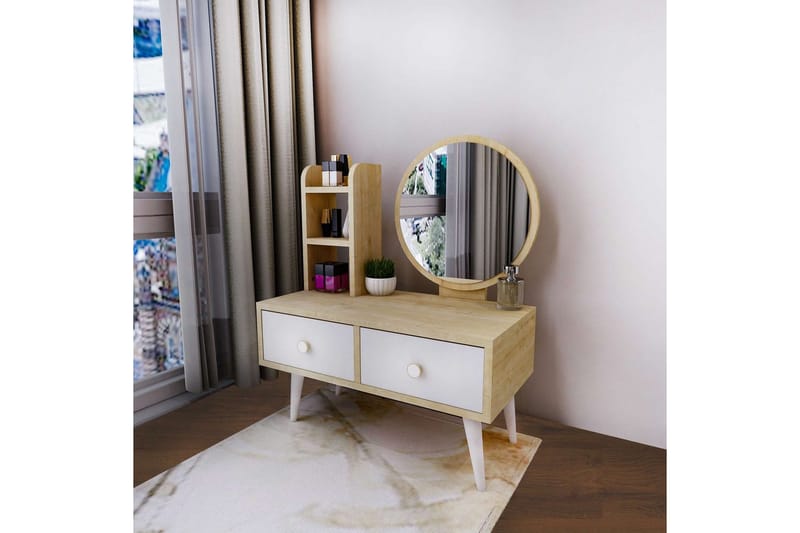 Jorvan Sminkbord 70 cm - Vit/Blå - Möbler - Bord & matgrupper - Sminkbord & toalettbord